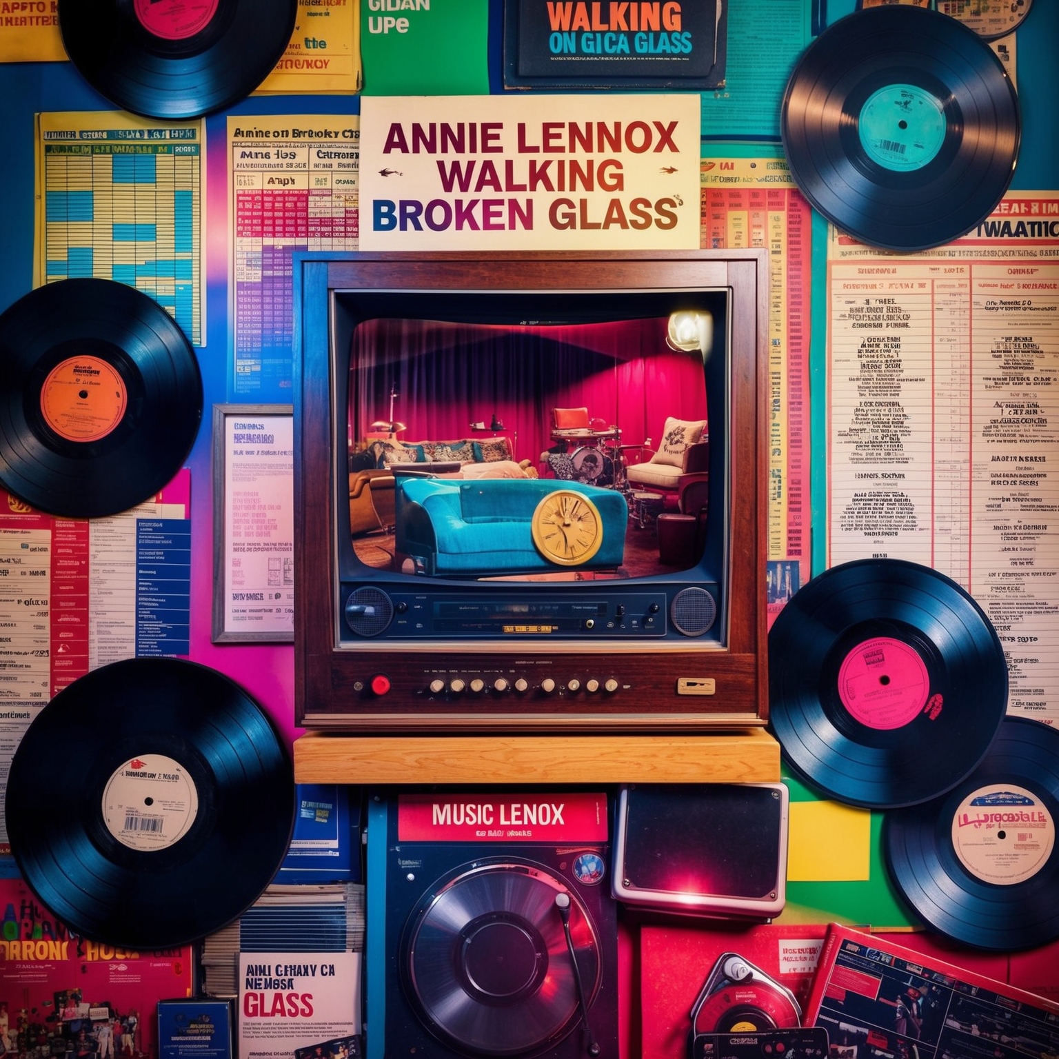 A vibrant and nostalgic representation of Annie Lennox