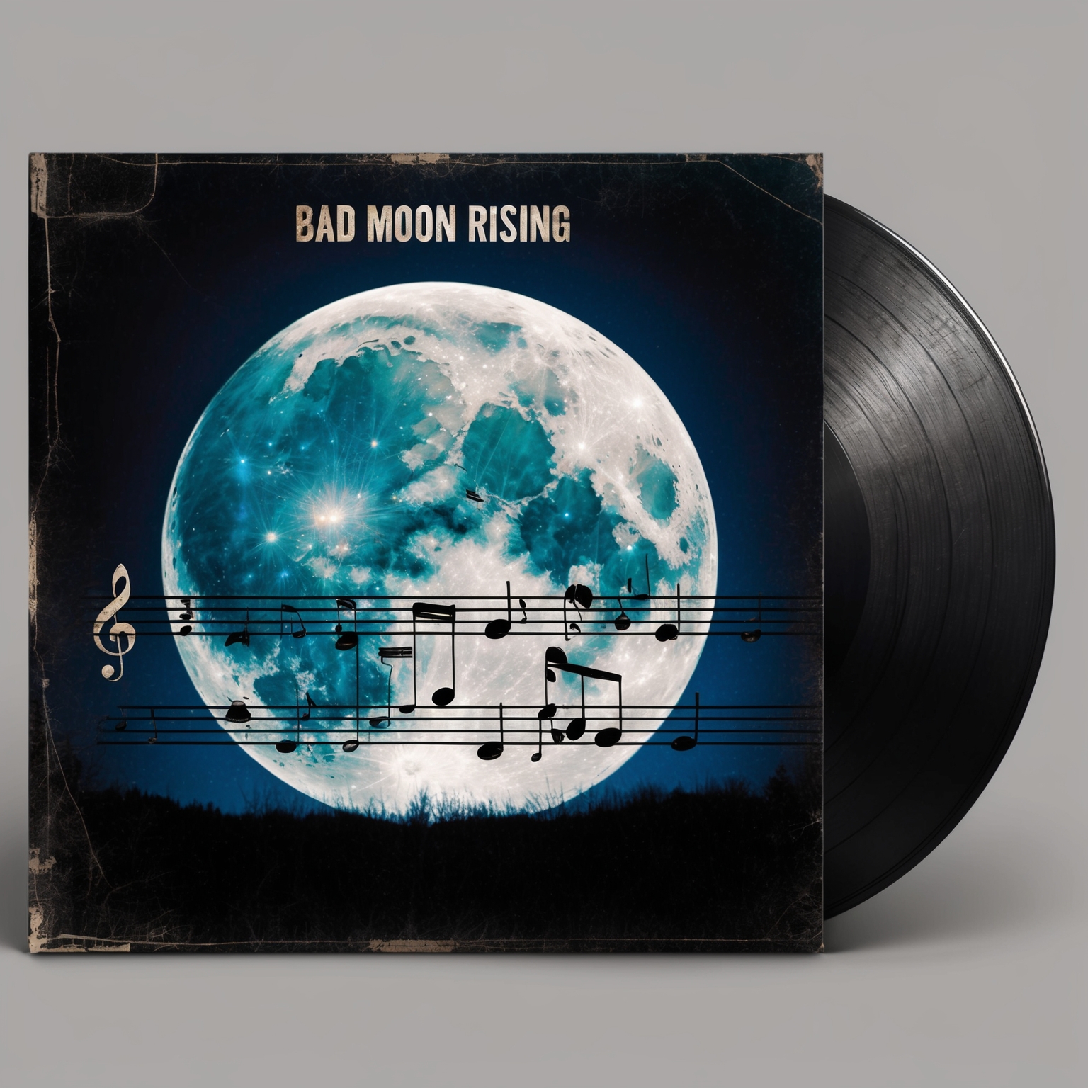 Vintage-style vinyl record cover showcasing the theme of 