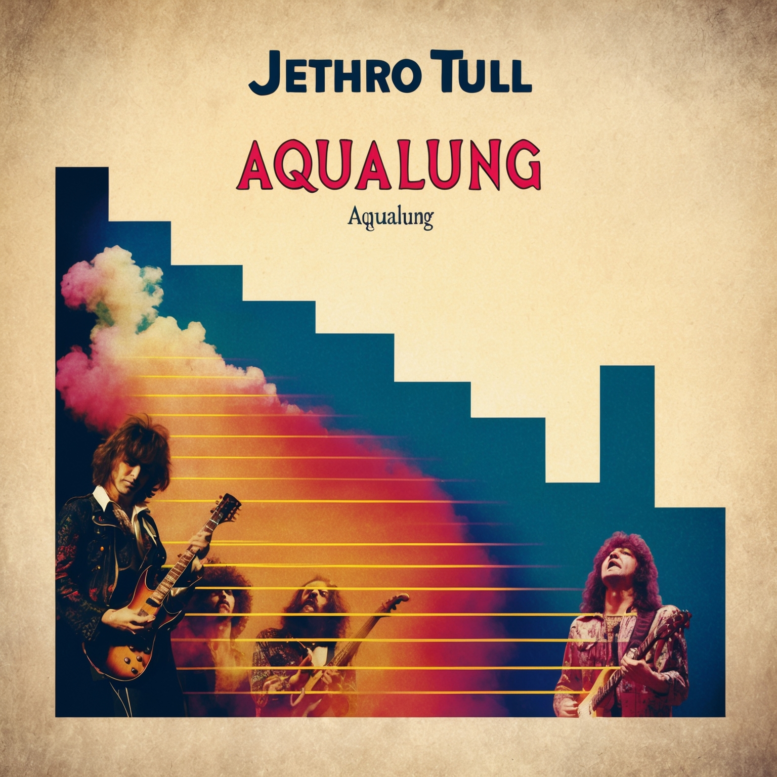 A retro-style album chart featuring Jethro Tull