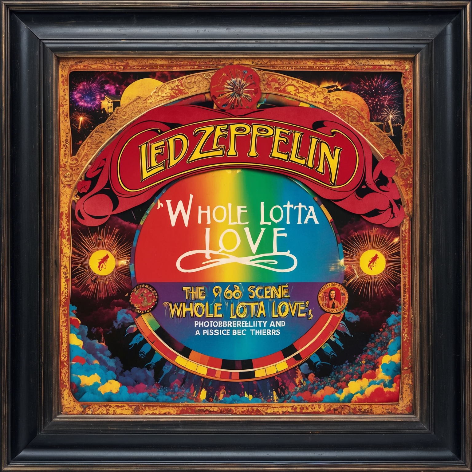 A vintage-inspired scene capturing the passionate themes of Led Zeppelin