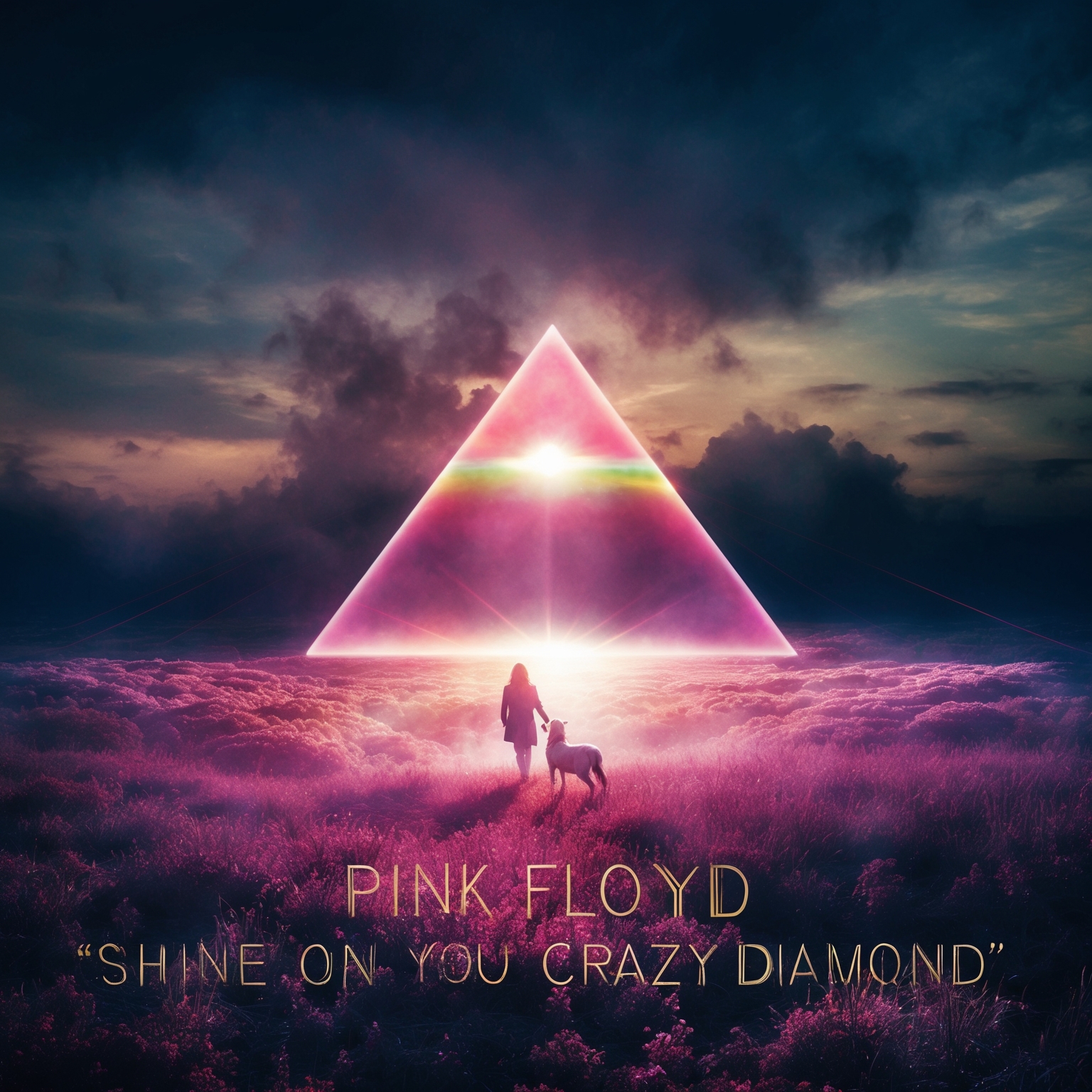 Create an evocative and atmospheric depiction that embodies the essence of Pink Floyd