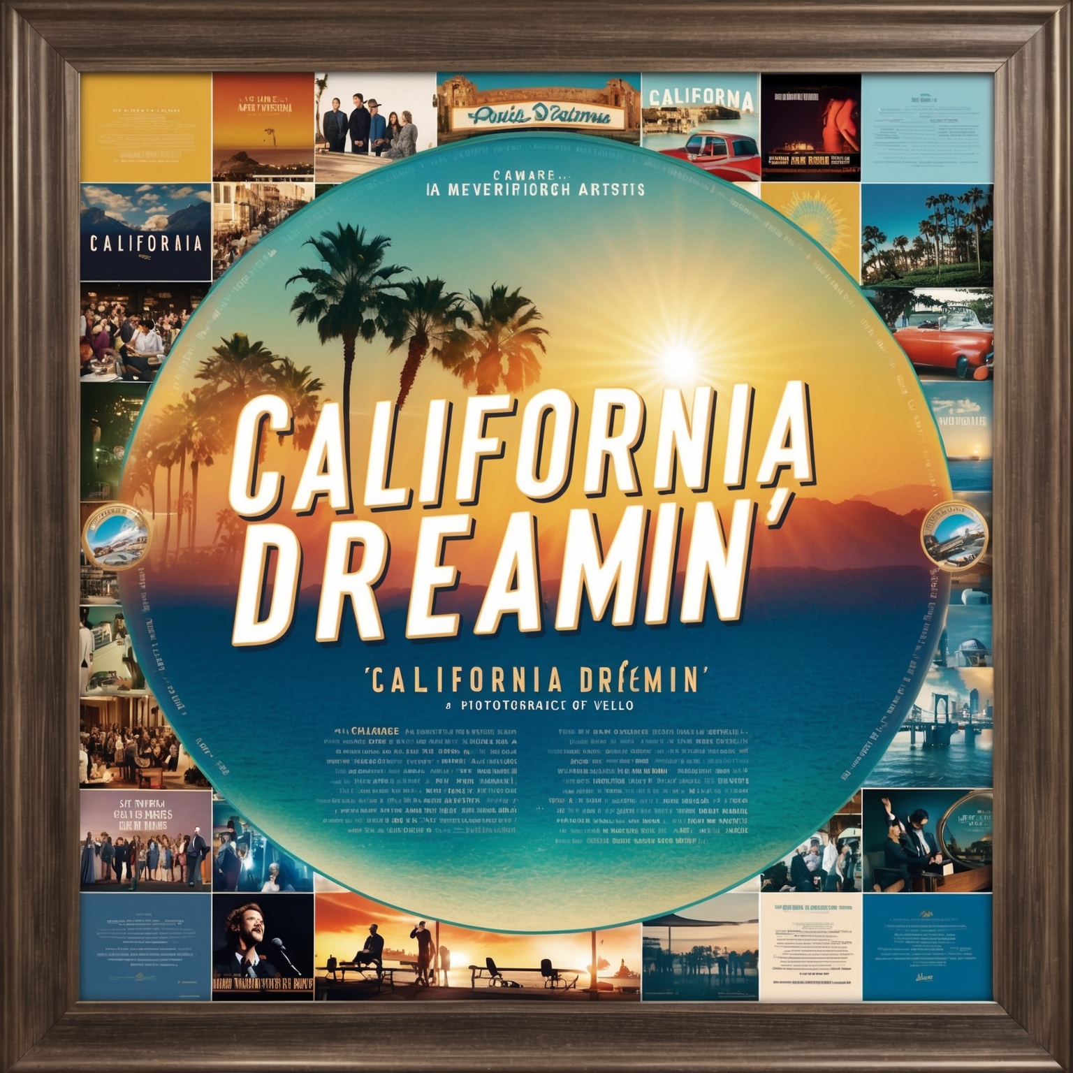 Design an artistic representation of "California Dreamin