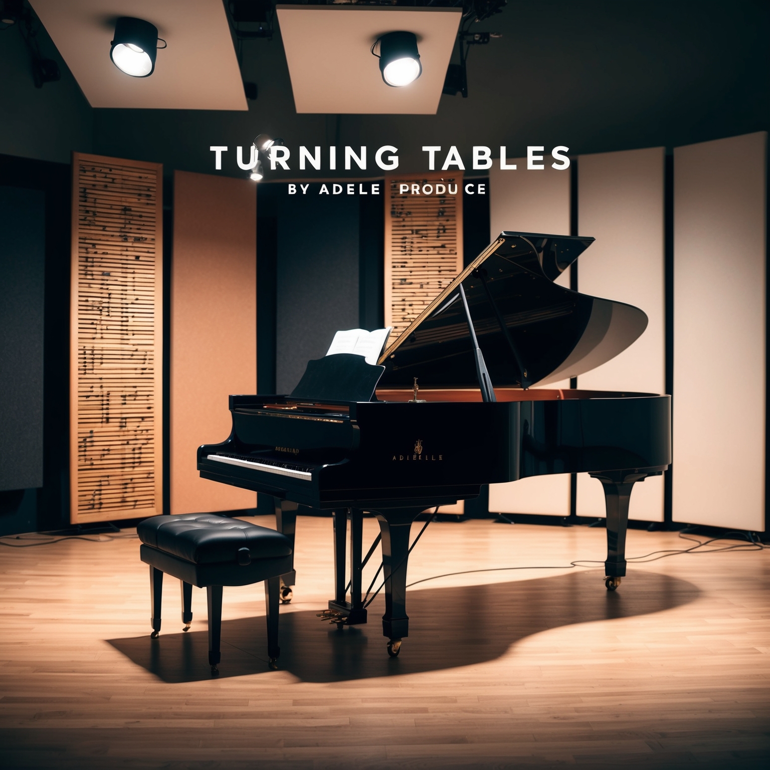 Create an image that captures the essence of a recording studio setting where 