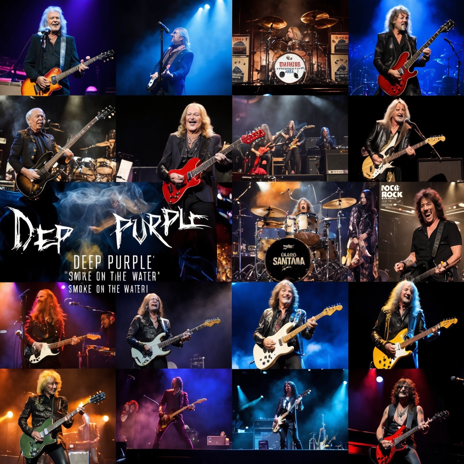 A collage celebrating Deep Purple