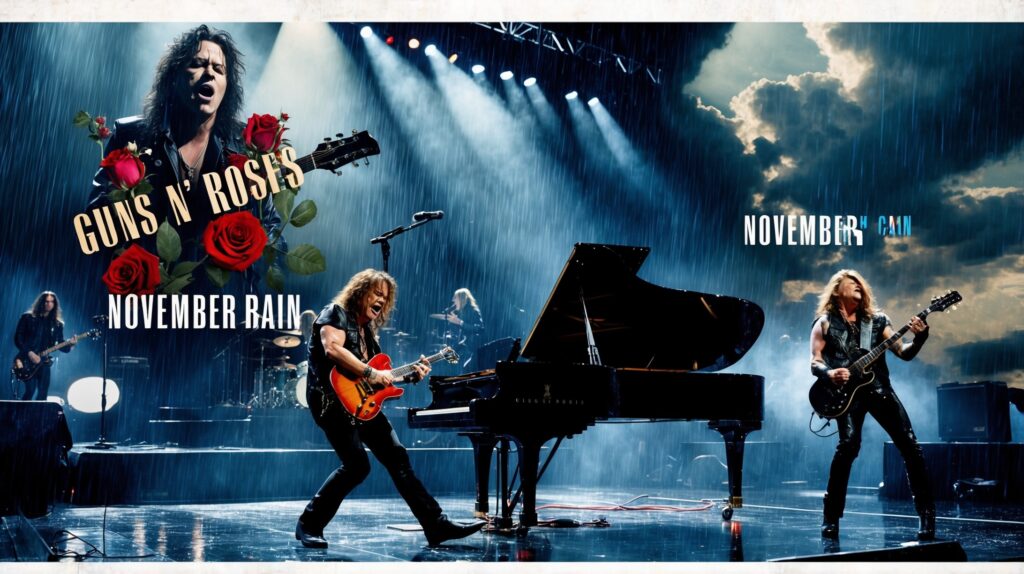 “November Rain: Unraveling the Epic Legacy and Emotional Depth of Guns N’ Roses’ Timeless Rock Ballad”