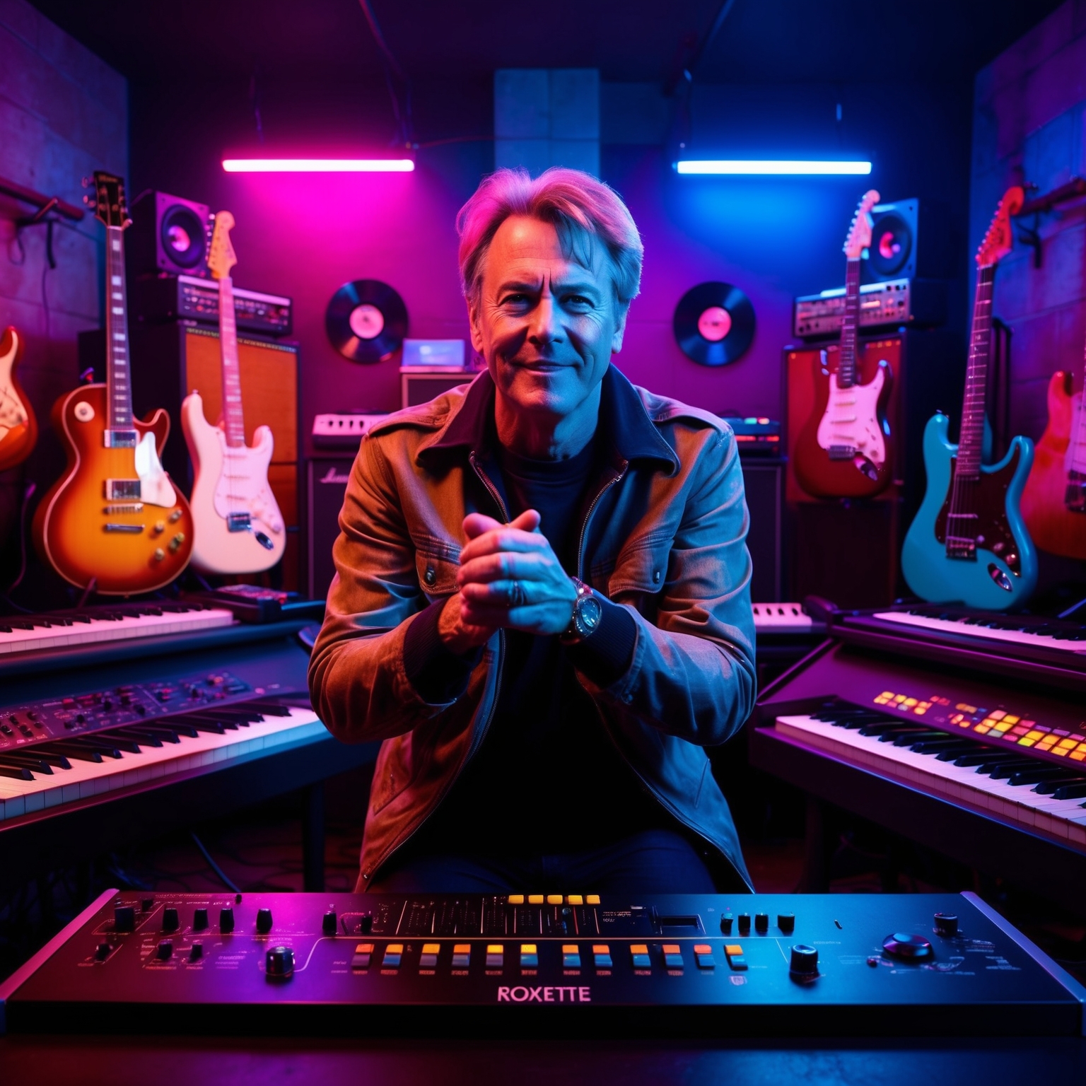 A portrait of Per Gessle, the composer of Roxette