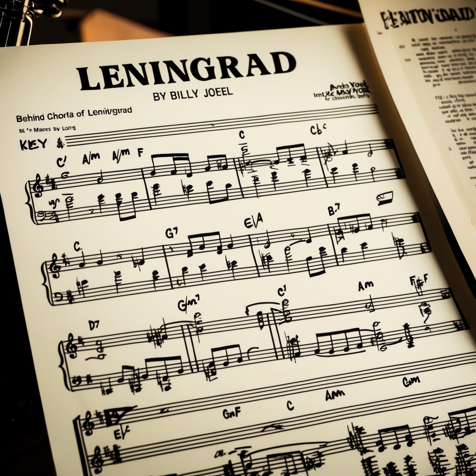 A detailed sheet music of 