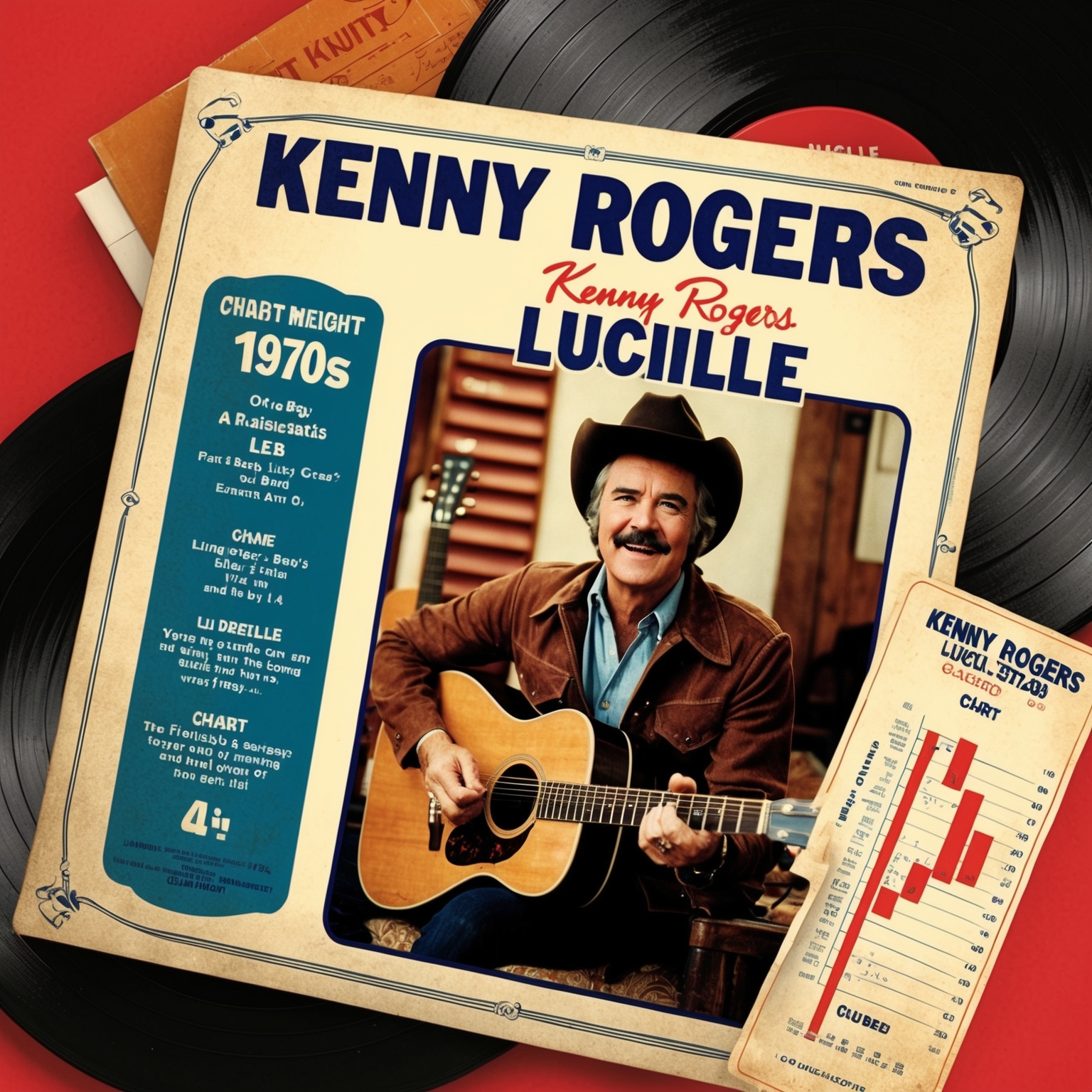 A vintage vinyl record cover of Kenny Rogers