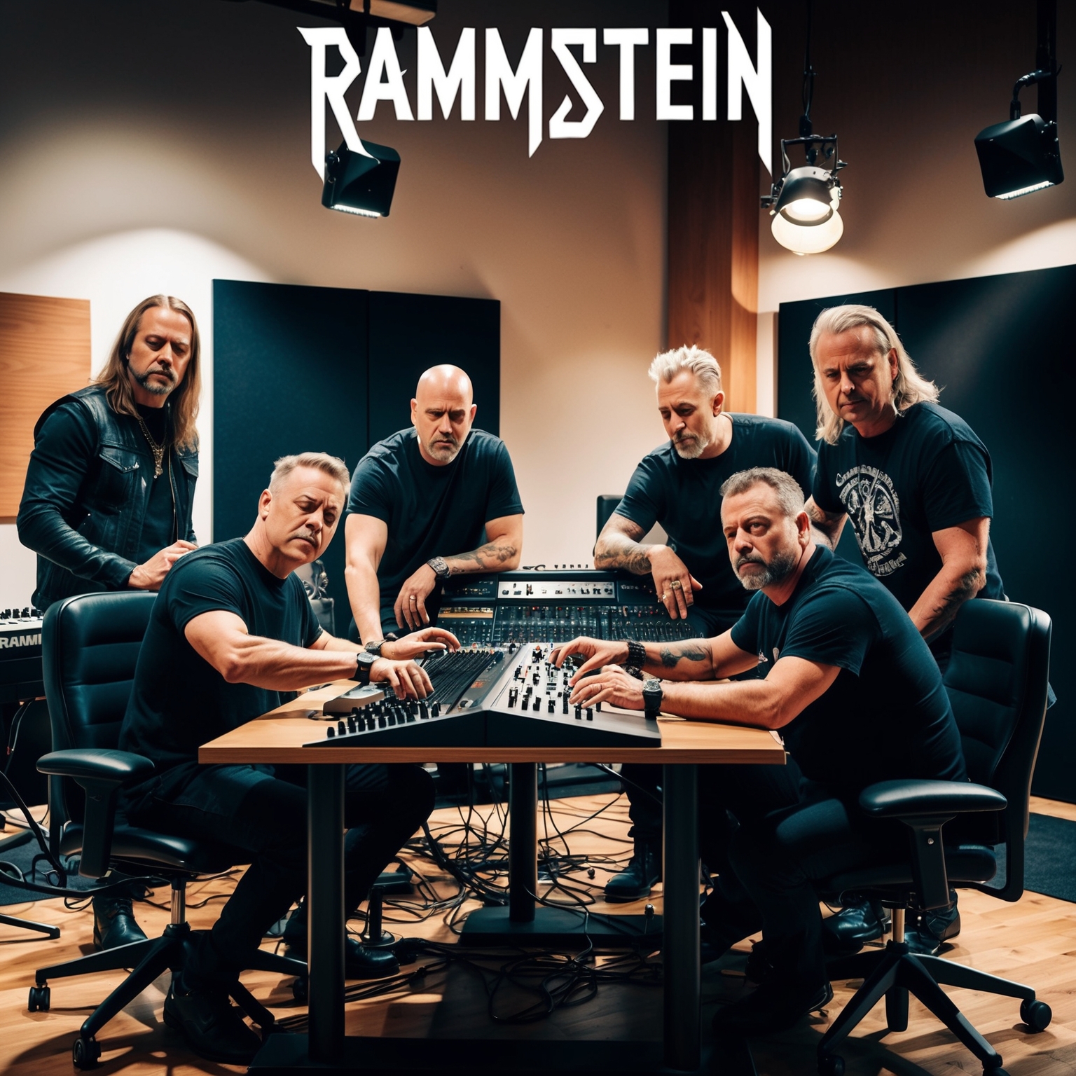 A creative depiction of Rammstein