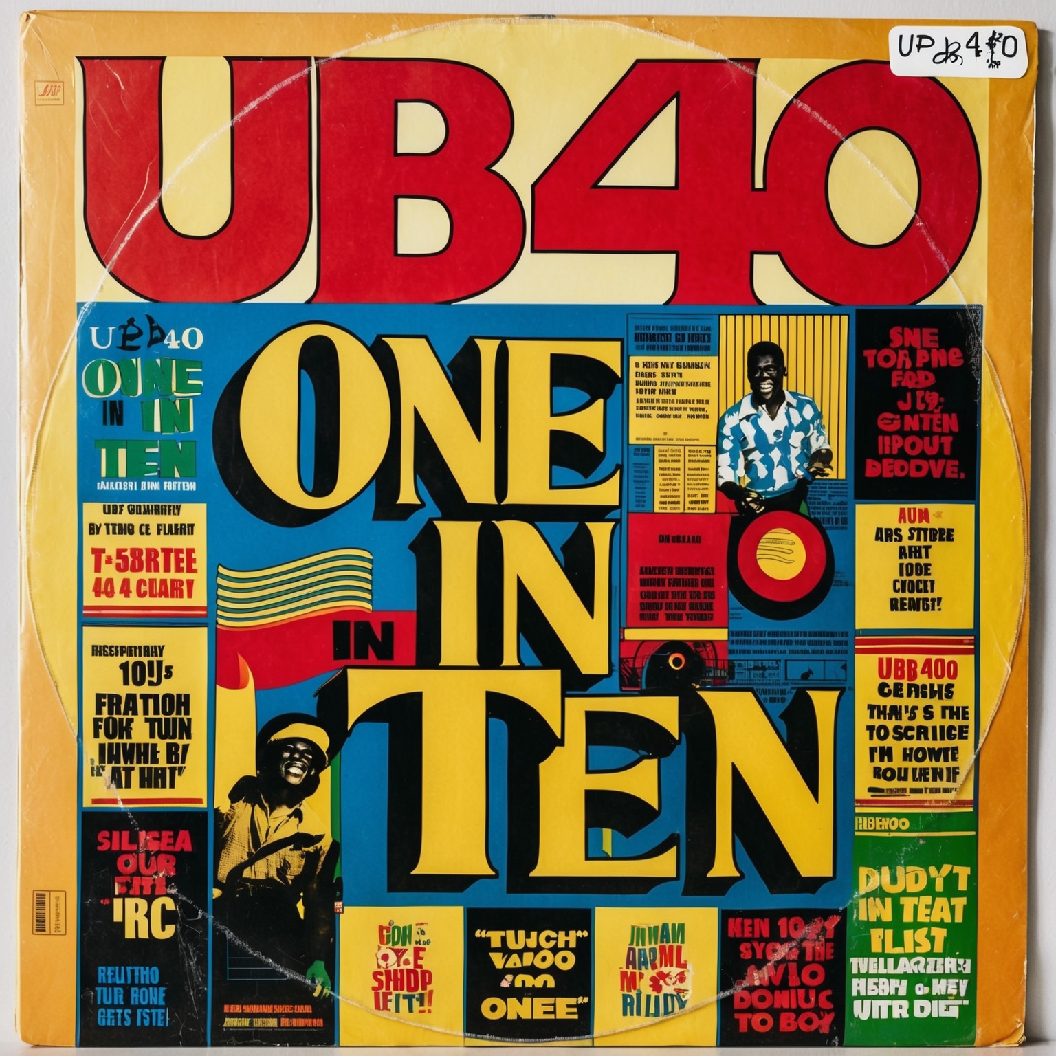 A vintage vinyl record cover of UB40