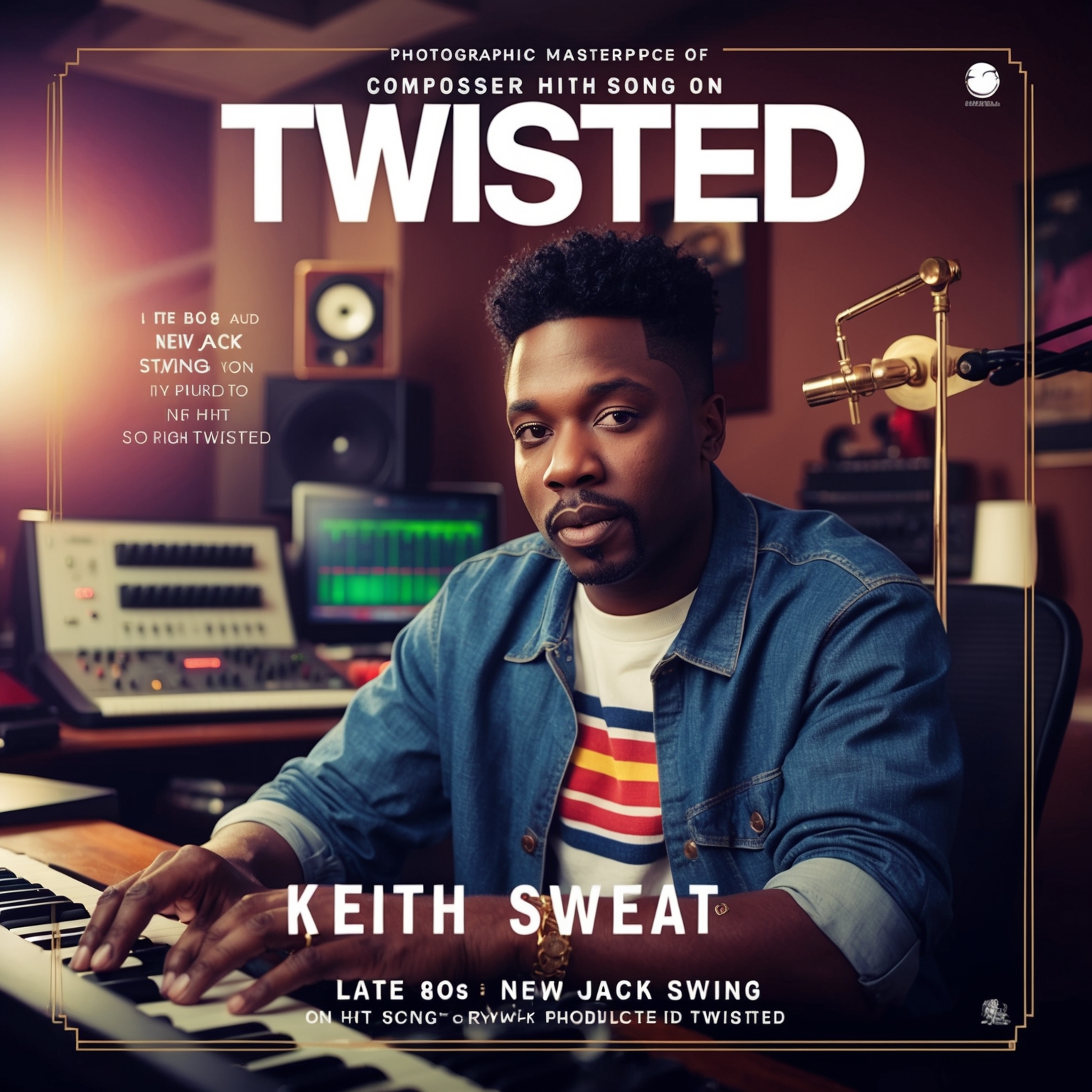 Creating a visual that captures the creative essence of composer Keith Sweat, illustrating his impact on the hit song 