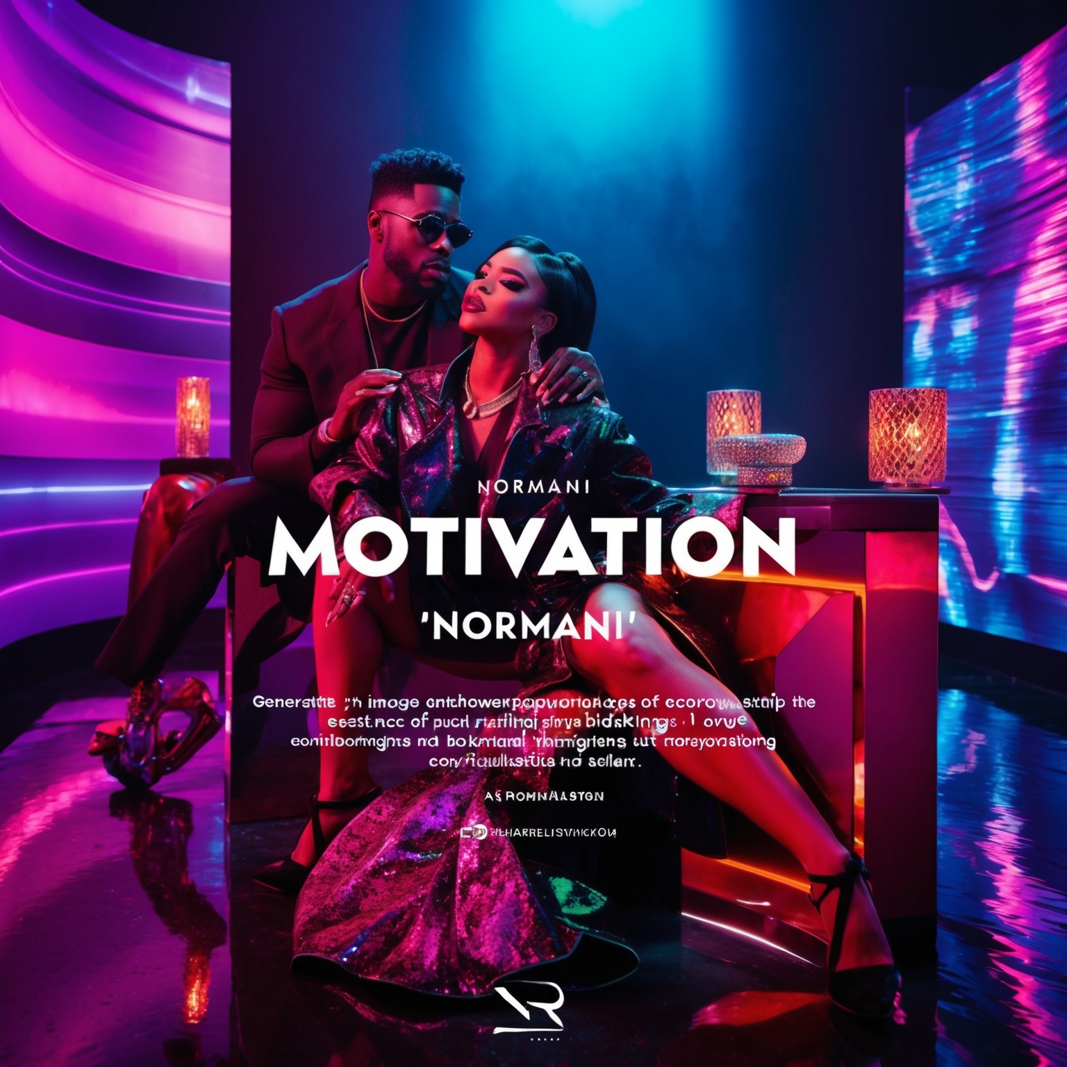 Generate an image embodying the themes of empowerment and allure depicted in Normani